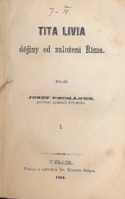 Tita Livia dějiny od založení Říma I.