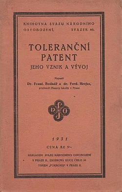 Toleranční patent, jeho vznik a vývoj