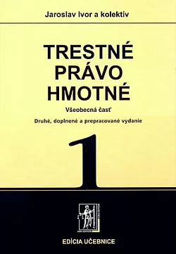 Trestné právo hmotné – 1. zväzok
