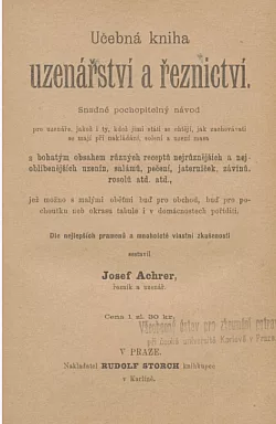 Učebná kniha uzenářství a řeznictví