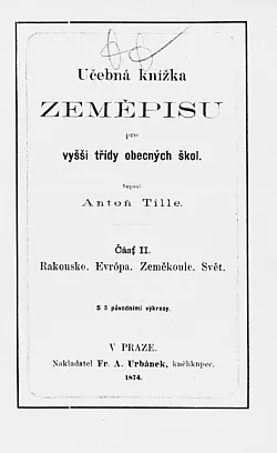 Učebná knížka zeměpisu pro vyšší třídy obecných škol Část II.