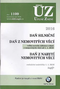 ÚZ 1109 - Daň z nabytí nemovitých věcí, Daň z nemovitých věcí, Daň silniční, 2016