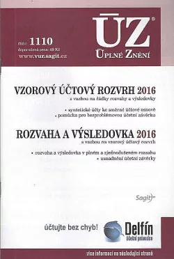 ÚZ 1110 - Vzorový účtový rozvrh 2016, Rozvaha a výsledovka 2016
