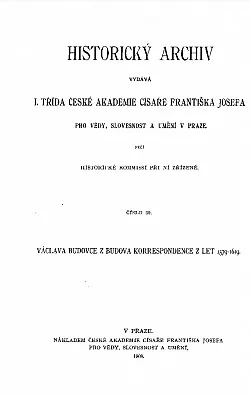 Václava Budovce z Budova korespondence z let 1579-1619