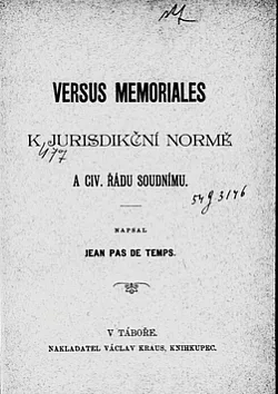 Versus memoriales k jurisdikační normě a civilnímu řádu soudnímu