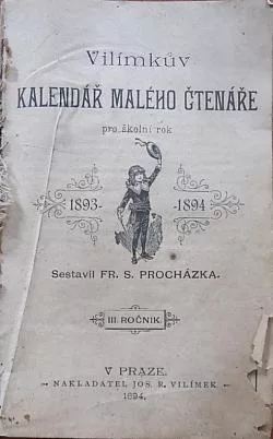 Vilímkův kalendář malého čtenáře pro školní rok 1893 - 1894