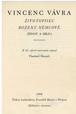 Vincenc Vávra - životopisec Boženy Němcové