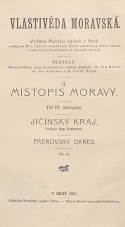 Vlastivěda moravská Díl II.