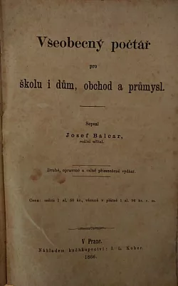 Všeobecný počtář pro školu i dům, obchod a průmysl