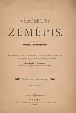 Všeobecný zeměpis Díl. I.