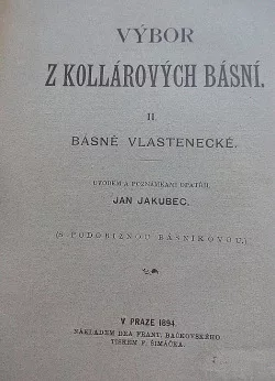 Výbor z Kollárových básní II, Básně vlastenecké