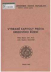 Vybrané kapitoly práva krizového řízení