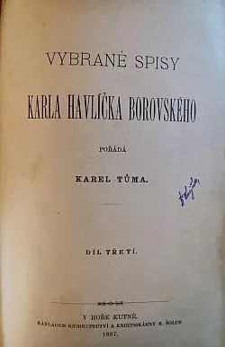 Vybrané spisy, pořádá Karel Tůma, díl třetí