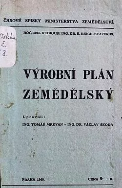 Výrobní plán zemědělský