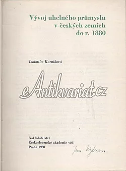 Vývoj uhelného průmyslu v českých zemích do r. 1880