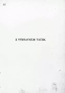 Z výstavních táček