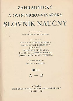 Zahradnický ovocnicko-vinařský slovník naučný A-D