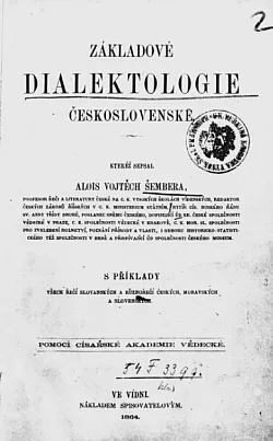 Základové  dialektologie československé