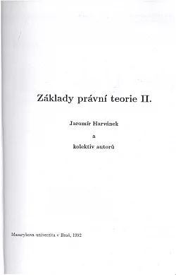 Základy právní teorie II.