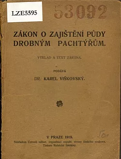 Zákon o zajištění půdy drobným pachtýřům