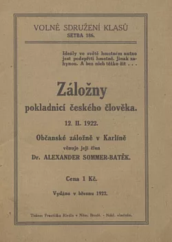 Záložny pokladnicí českého člověka