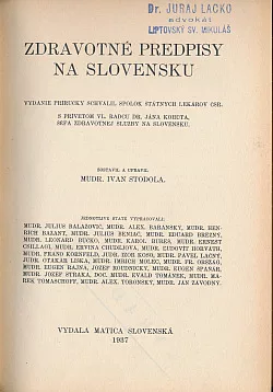 Zdravotné predpisy na Slovensku