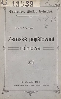 Zemské pojišťování rolnictva