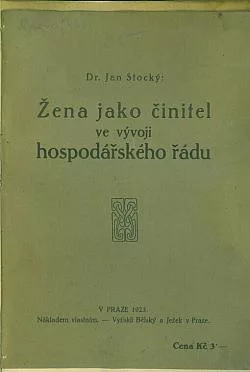 Žena jako činitel ve vývoji hospodářského řádu