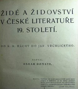 Židé a židovství v české literatuře 19. století. 1. díl - Od K. H. Máchy do J. Vrchlického