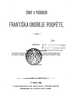 Život a působení Františka Ondřeje Poupěte