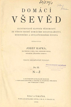 Domácí  vševěd. Díl III., N–Ž