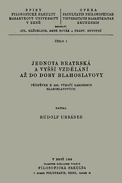 Jednota bratrská a vyšší vzdělání až do doby Blahoslavovy