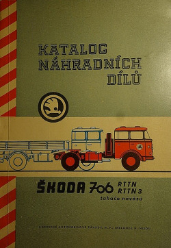 Katalog náhradních dílů tahače návěsů Škoda 706 RTTN