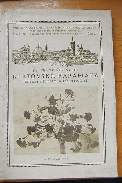 Klatovské karafiáty jejich dějiny a pěstování