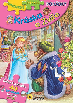 Kráska a Zvíře - Samolepkové puzzle pohádky