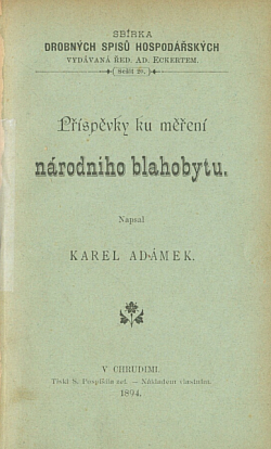 Příspěvky k měření národního blahobytu