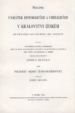 Soupis památek historických a uměleckých v politickém okresu Českobudějovickém