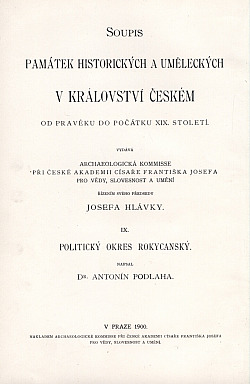 Soupis památek historických a uměleckých v politickém okresu Rokycanském