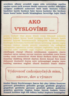 Ako vyslovíme ...