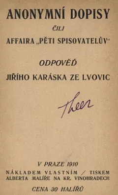 Anonymní dopisy čili Affaira pěti spisovatelův