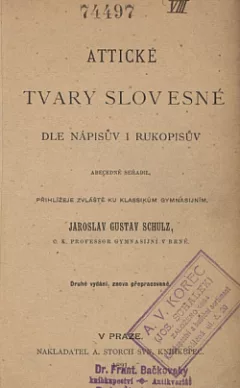 Attické tvary dle nápisův a rukopisův