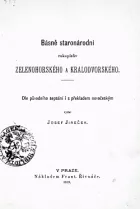 Básně staronárodní rukopisův Zelenohorského a Kralodvorského