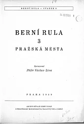 Berní rula 3. Pražská města