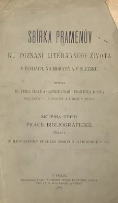 Bibliografický přehled českých národních písní