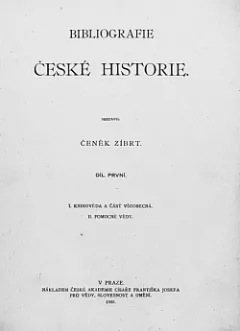Biblografie české historie 1. díl