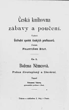 Božena Němcová: Pokus životopisný a literární