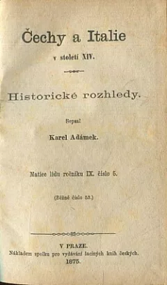 Čechy a Italie v století XIV. – historické rozhledy
