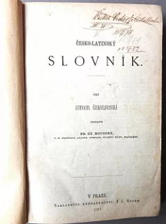 Česko-latinský slovník pro gymnasia českoslovanská
