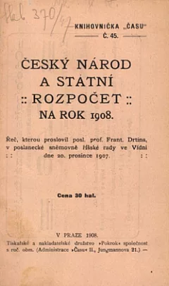 Český národ a státní rozpočet na rok 1908