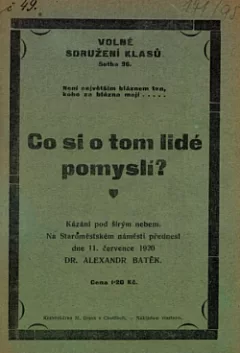 Co si o tom lidé pomyslí?